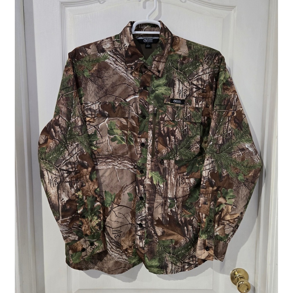 Gander Mountain Guide Series Shirt Mens Large Camo Realtree Xtra Green